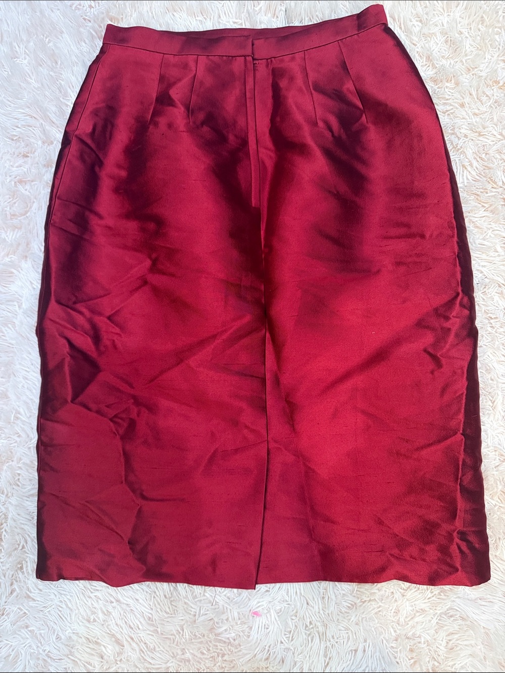 Teri Jon Deep Burgundy Pencil Skirt